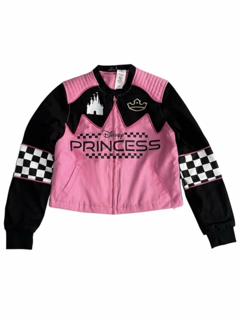 Disney Parks Her Universe Pink and Black Disney Princess Racing Jacket